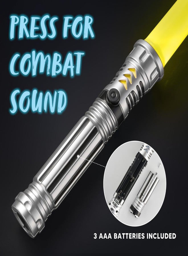 SYNCFUN 2 Pack 7 Colors Light Up Swords for Kids, Dual Extendable LED Swords Set with FX Sound (Motion Sensitive) and Sliver Handle for Fighters and Warriors, Halloween Birthday Party Gift for Boys - Image 5